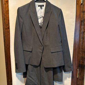 ANN TAYLOR Charcoal Gray 3-Piece Suit ~ Jacket Size 6 ~ Pants/Skirt Size 4